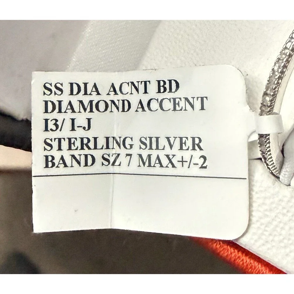 Sterling Silver Diamond Accent Band | Size 7  |
